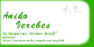 aniko verebes business card